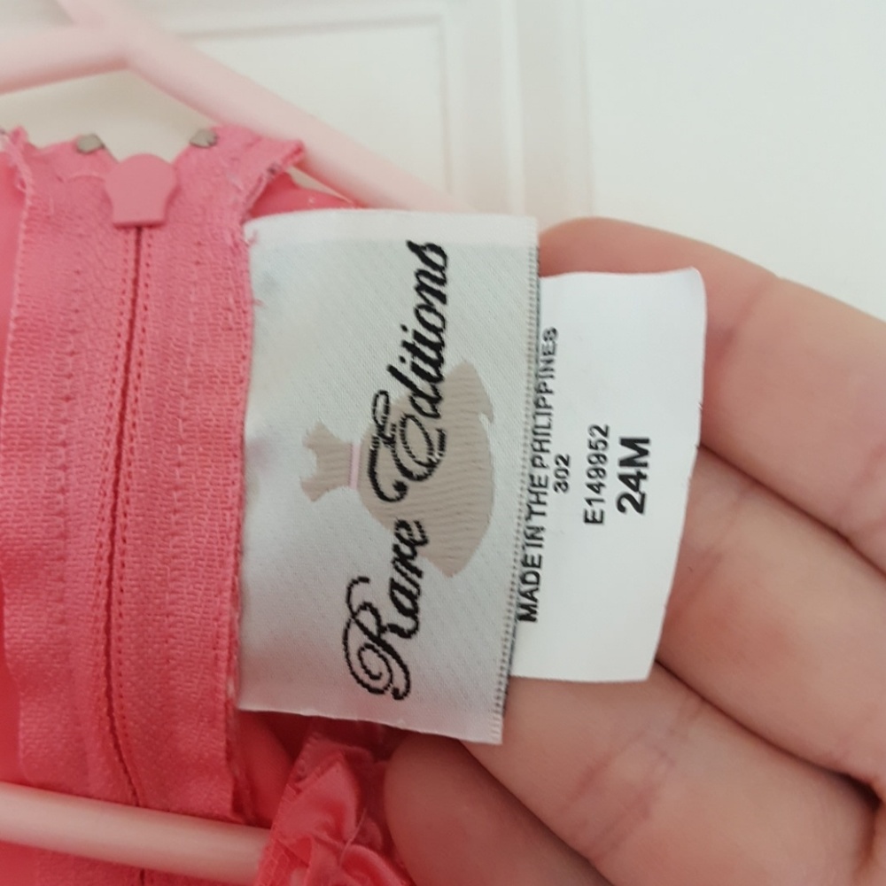 Rare Editions Pink Ruffle Dress 24m - Picture 5 of 6